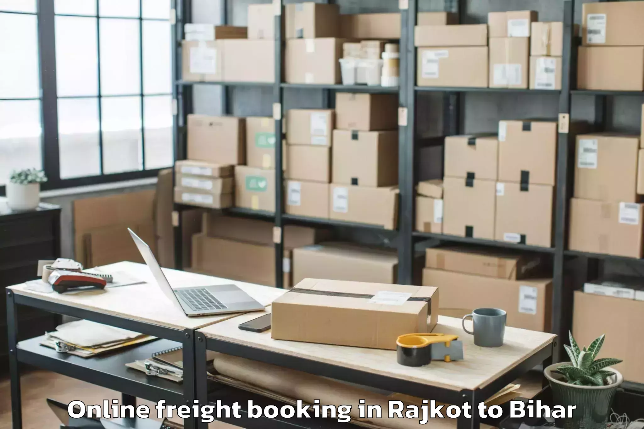 Reliable Rajkot to Ladania Online Freight Booking